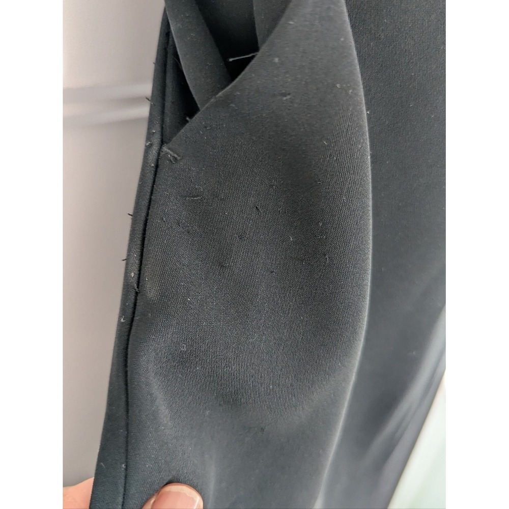 Cassis Womens Black Halter Neck Wide Leg Jumpsuit Size 6 Open Back Tie Pockets - Picture 8 of 14
